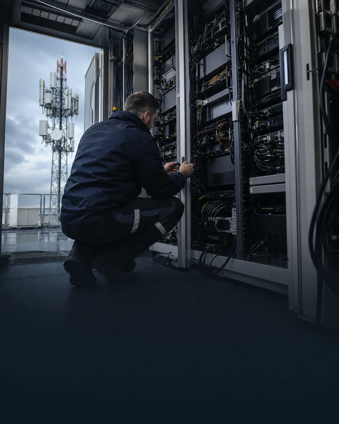 Telecommunications equipment room and tower infrastructure